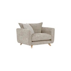 OAK FURNITURE LAND WILLOUGHBY LOVESEAT STONE FABRIC - RRP £1149 (BLOCK A)(COLLECTION OR OPTIONAL DELIVERY AVAILABLE*)