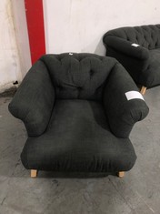 DIXIE DARK GREY FABRIC ARMCHAIR (BLOCK C)(COLLECTION OR OPTIONAL DELIVERY AVAILABLE*)