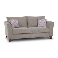 OAK FURNITURE LAND SOFIA 3 SEATER SOFA NOVACK GREY FABRIC - RRP £849 (BLOCK A)(COLLECTION OR OPTIONAL DELIVERY AVAILABLE*)