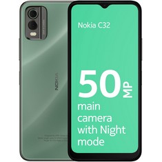 NOKIA C32 PHONE (ORIGINAL RRP - £129.99) IN GREEN. (WITH BOX) [JPTC56308]