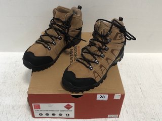 MENS MOUNTAIN WAREHOUSE HURRICANE LEATHER EXTREME ISOGRIP WATERPROOF BOOTS IN BROWN - UK SIZE 7 - RRP £180: LOCATION - A-1