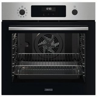 ZANUSSI INTEGRATED SINGLE ELECTRIC OVEN : MODEL ZOPNX6XN - RRP £399: LOCATION - C3