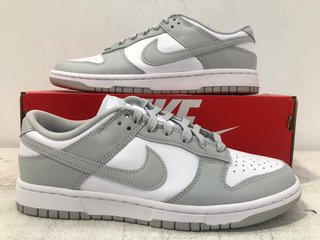 NIKE DUNK LOW RETRO TRAINERS IN WHITE/GREY FOG SIZE: 8 RRP - £120: LOCATION - E1
