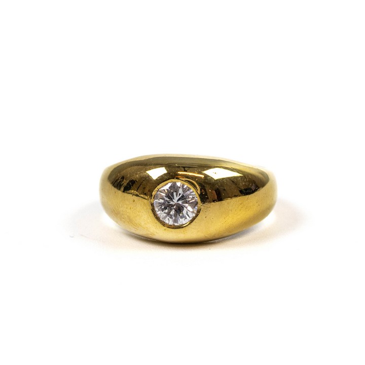 14K Yellow 0.60ct Diamond Solitaire Ring, Size N, 5.8g, Clarity VS1-VS2, Colour G-H.  Auction Guide: £1,300-£1,500