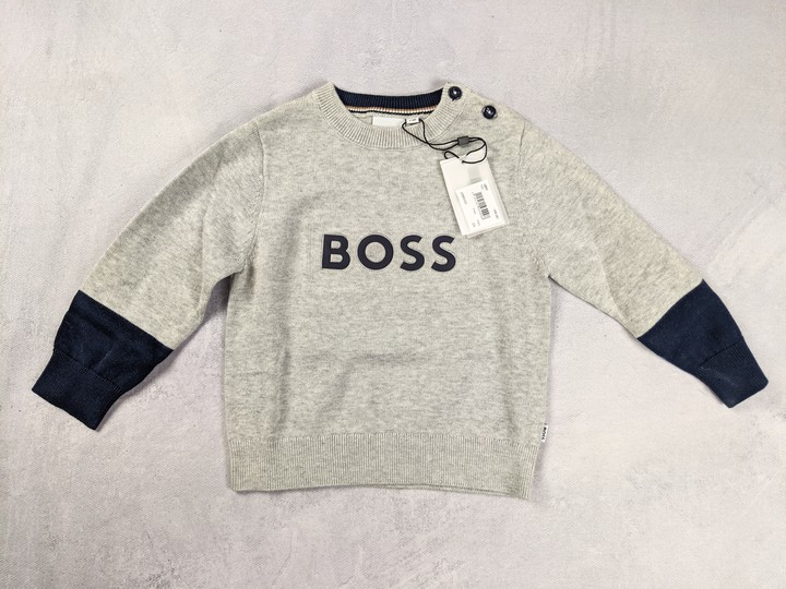 Boss Baby Boys Knitted Logo Jumper, 2 Years