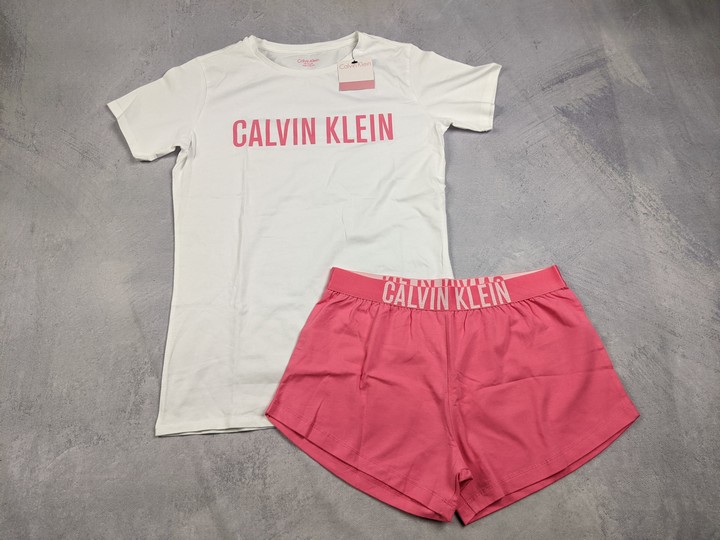 Calvin Klein Calvin Klein Girls & Pink Short Pyjamas, 14-16 Years