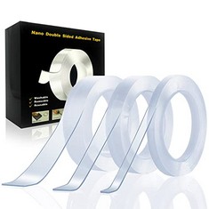 19 X DJEIZME DOUBLE SIDED TAPE HEAVY DUTY, THICKNESS?2MM? NANO ADHESIVE TAPE, DOUBLE SIDED STICKY TAPE, REMOVABLE REUSABLE CLEAR NANO TAPE FOR CARPET, PHOTO, WALL - TOTAL RRP £158: LOCATION - A RACK