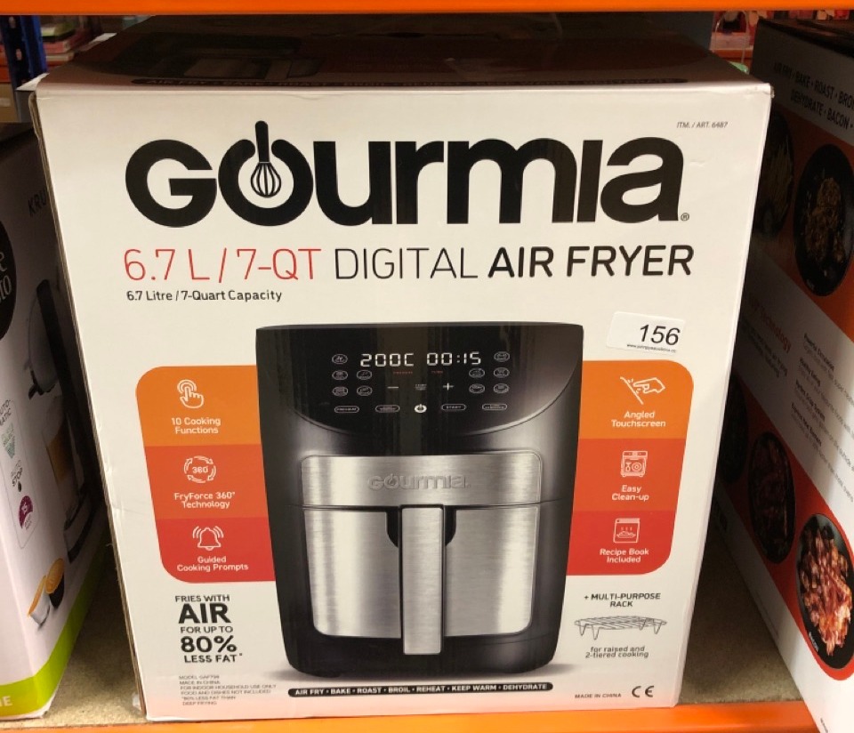 John Pye Auctions GOURMIA DIGITAL AIR FRYER 6.7 LITRE LOCATION A RACK