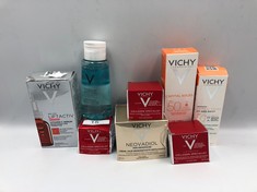 QTY OF VICHY LABORATOIRES PRODUCTS, TO INCLUDE LIFTACTIV, SENSITIVE SKIN HYPOALLERGENIC VICHY MINERALIZING THERMAL WATER, 15ML. RRP £110:: LOCATION - A