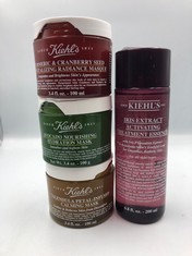 QTY OF KIEHL'S PRODUCTS, TO INCLUDE IRIS EXTRACT ACTIVATING TREATMENT ESSENCE, 200ML. RRP £130:: LOCATION - A