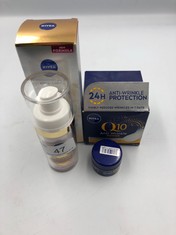 QTY OF NIVEA PRODUCTS TO INCLUDE CELLULAR LUMINOUS DARK SPOT SERUM 30ML RRP £70:: LOCATION - A