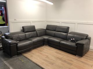 LE MANS CHARCOAL LAURENCE POWER RECLINING CORNER SOFA : LOCATION - GARAGE FLOOR(COLLECTION OR OPTIONAL DELIVERY AVAILABLE)