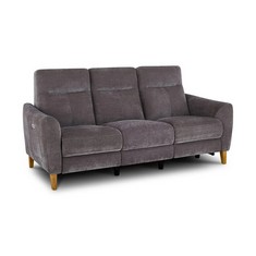 OAK FURNITURE LAND DYLAN 3 SEATER ELECTRIC RECLINER SOFA AMIGO GRANITE - RRP £1349 (BLOCK A)(COLLECTION OR OPTIONAL DELIVERY AVAILABLE*)