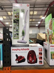 MORPHY RICHARDS 12 IN 1 UPRIGHT AND HANDHELD STEAM CLEANER TO INCLUDE MORPHY RICHARDS ESSENTIALS COMPACT VACUUM CLEANER (ROW 1)