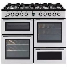 FLAVEL 100CM FREESTANDING DUAL FUEL RANGE COOKER IN GREY - MODEL NO. MLN10FR - RRP £699 (BLOCK A) (COLLECTION OR OPTIONAL DELIVERY AVAILABLE *)