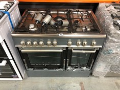 KENWOOD 6 BURNER RANGE COOKER IN GREY (DOORS SMASHED) (BLOCK A) (COLLECTION OR OPTIONAL DELIVERY AVAILABLE *)