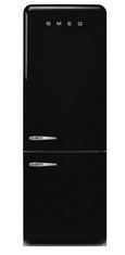 SMEG 50'S STYLE RIGHT HANDLE FROST FREE FRIDGE FREEZER IN BLACK - MODEL NO. FAB38RBL - RRP £999(BLOCK A) (COLLECTION OR OPTIONAL DELIVERY AVAILABLE *)