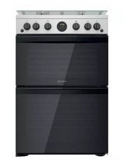 INDESIT 60CM COOKER IN BLACK / STAINLESS STEEL - MODEL NO. ID67G0MCX/UK - RRP £470 (BLOCK A) (COLLECTION OR OPTIONAL DELIVERY AVAILABLE *)