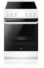 AMICA 50CM COOKER IN WHITE WITH CERAMIC HOB - MODEL NO. AFC1530WH - RRP £310 (BLOCK A) (COLLECTION OR OPTIONAL DELIVERY AVAILABLE *)