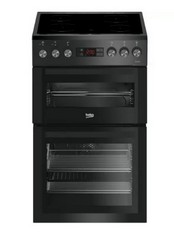 BEKO 50CM FREESTANDING COOKER IN DARK GREY WITH CERAMIC HOB - MODEL NO. XDVC5XNT - RRP £339 (BLOCK A) (COLLECTION OR OPTIONAL DELIVERY AVAILABLE *)
