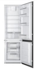 SMEG 70/30 INTEGRATED FRIDGE FREEZER IN WHITE - MODEL NO. UKC81721F - RRP £869 (BLOCK A) (COLLECTION OR OPTIONAL DELIVERY AVAILABLE *)