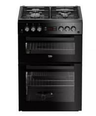 BEKO PRO 60CM FREESTANDING COOKER IN BLACK - MODEL NO. XDG621K - RRP £479 (BLOCK A) (COLLECTION OR OPTIONAL DELIVERY AVAILABLE *)