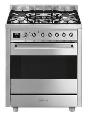 SMEG DUAL FUEL COOKER IN STAINLESS STEEL - MODEL NO. C7GPX9 - RRP £1459 (BLOCK A) (COLLECTION OR OPTIONAL DELIVERY AVAILABLE *)