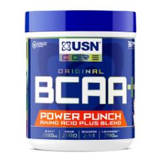 9 X USN BCAA POWER PUNCH TANGERINE 400G: REFRESHING BCAA POWDER, INTRA WORKOUT DRINK WITH VITAMIN B6 AND AMINO ACIDS.
