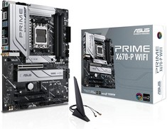 ASUS PRIME X670-P WIFI PC ACCESSORY (ORIGINAL RRP - £290) IN SLIVER AND BLACK. (WITH BOX) [JPTC57167]