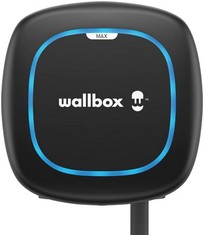 WALLBOX PULSAR MAX ELECTRIC VEHICLE CHARGER CHARGING ACCESSORY (ORIGINAL RRP - £639.00) IN BLACK AND BLUE. (WITH BOX) [JPTC57080]