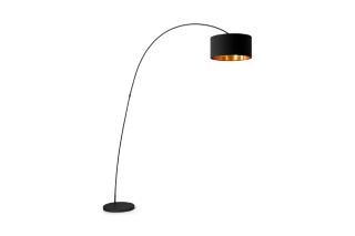 4 x Item Incomplete. Box 3 of 3 Only.  Sweep Arc Overreach Floor Lamp, Matt Black with Copper.