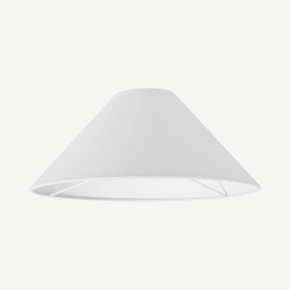 2 x  Aliz Conical Shade, 35 cm, White Textured Linen. RRP: £60
