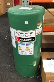 GLEDHILL ENVIROFOAM STAINLESS INDIRECT 1050 X 400MM 114LTR CAPAC CYLINDER - RRP £292: LOCATION - B2