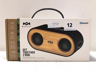 MARLEY GET TOGETHER 2 MINI BLUETOOTH AUDIO SYSTEM RRP - £149.99: LOCATION - A1 FRONT