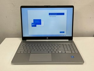 HP 15S-FQ0028NA 128GB LAPTOP IN SILVER: MODEL NO 6T9T0EA#ABU (WITH CHARGER CABLE, MINOR COSMETIC IMPERFECTIONS). INTEL PENTIUM SILVER N5030 @ 1.10GHZ, 4GB RAM, , INTEL UHD GRAPHICS 605 [JPTM104605].