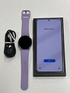 SAMSUNG GALAXY S23+ 512 GB SMARTPHONE IN LAVENDER: MODEL NO SM-S916B/DS (WITH CHARGER CABLE, TO INCLUDE SAMSUNG GALAXY WATCH 5 40MM). NETWORK UNLOCKED [JPTM104000]. THIS PRODUCT IS FULLY FUNCTIONAL A