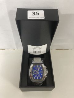 GAMAGES DIVERGENCE STEEL - GA1711 Watch - Model Specifications: Automatic Movement ,163 Part 20 Jewel Hand Assembled Movement,Blue Dial,Steel Case,Luminous Hands,Minutes, Day, Date & Month Counter 
S