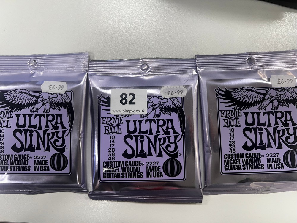 John Pye Auctions 3 x Ernie Ball Ultra Slinky Custom Gauge Nickel