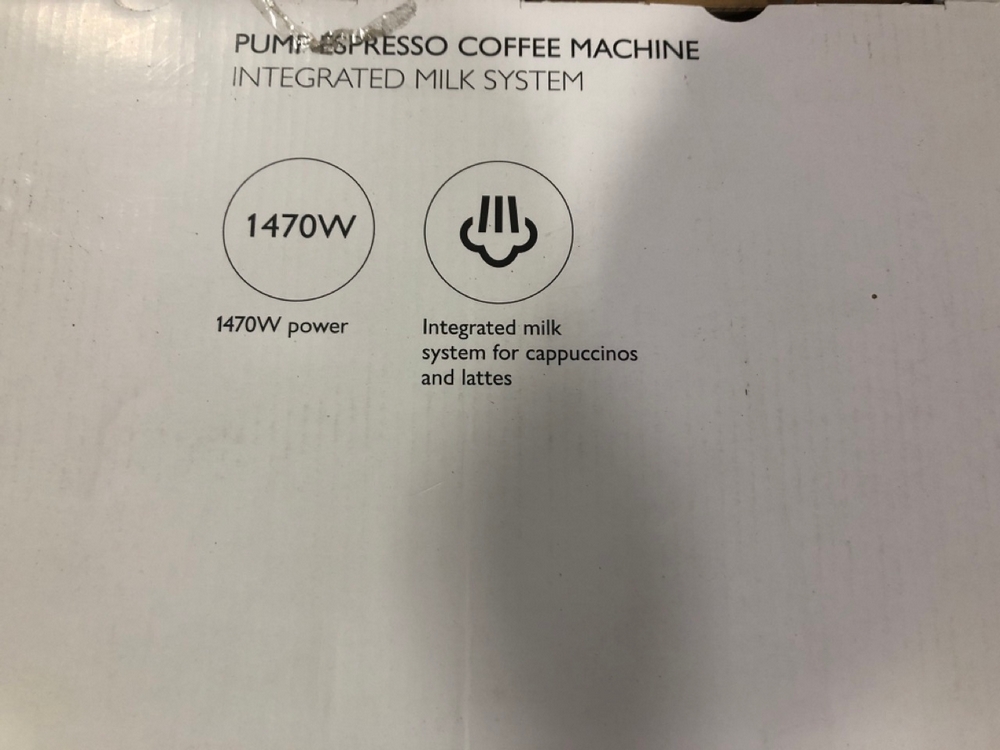 John Pye Auctions JOHN LEWIS PUMP ESPRESSO COFFEE MACHINE (BLOCK C