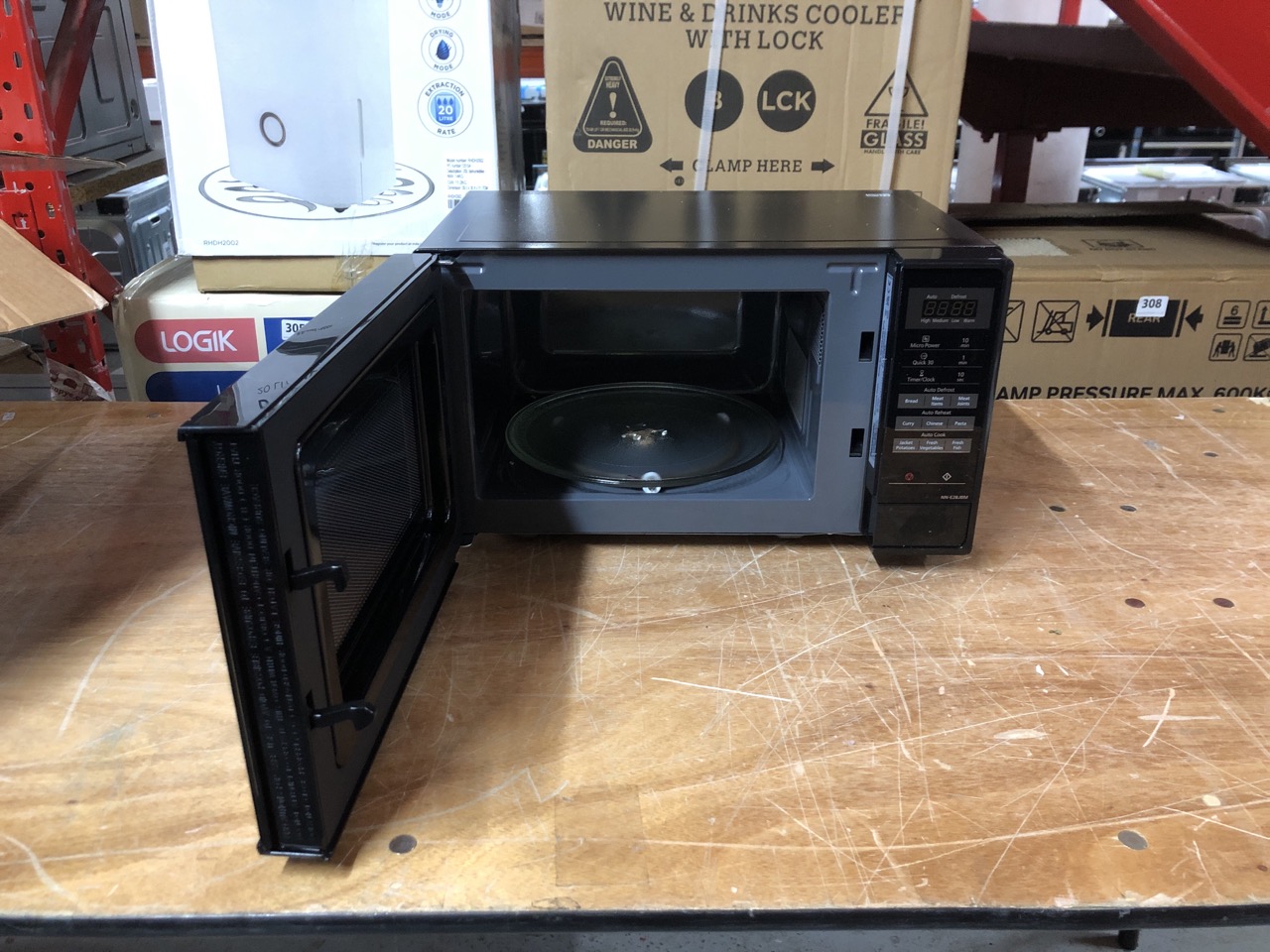 John Pye Auctions PANASONIC MICROWAVE OVEN BLACK MODEL NNE28JBM
