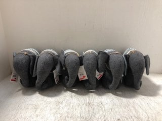 6 X JOHN LEWIS AND PARTNERS ELEPHANT DOORSTOPS: LOCATION - B1