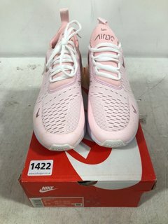 NIKE WOMENS AIR MAX 90 TRAINERS IN WHITE/PINK SIZE: 4.5 RRP - £99.99: LOCATION - B10