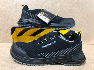 TO WORK FOR X - 101 STEEL TOE PROTECTIVE TRAINERS IN BLACK SIZE: 9: LOCATION - B11