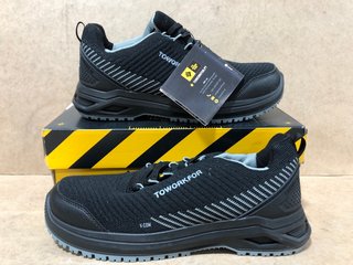 TO WORK FOR X - 101 STEEL TOE PROTECTIVE TRAINERS IN BLACK SIZE: 6: LOCATION - B11