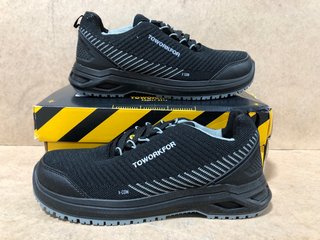 TO WORK FOR X - 101 STEEL TOE PROTECTIVE TRAINERS IN BLACK SIZE: 6: LOCATION - B11