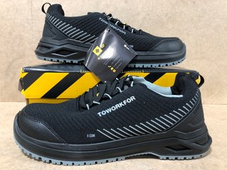 TO WORK FOR X - 101 STEEL TOE PROTECTIVE TRAINERS IN BLACK SIZE: 8: LOCATION - B11