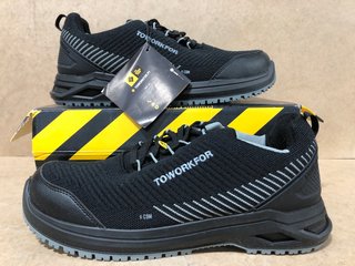 TO WORK FOR X - 101 STEEL TOE PROTECTIVE TRAINERS IN BLACK SIZE: 8: LOCATION - B11