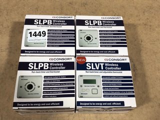 4 X CONSORT SLPB WIRELESS CONTROLLERS: LOCATION - B12