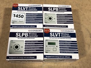 4 X CONSORT SLPB WIRELESS CONTROLLERS: LOCATION - B12