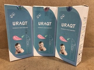 3 X URAQT CHILDREN'S NASAL ASPIRATORS: LOCATION - B12